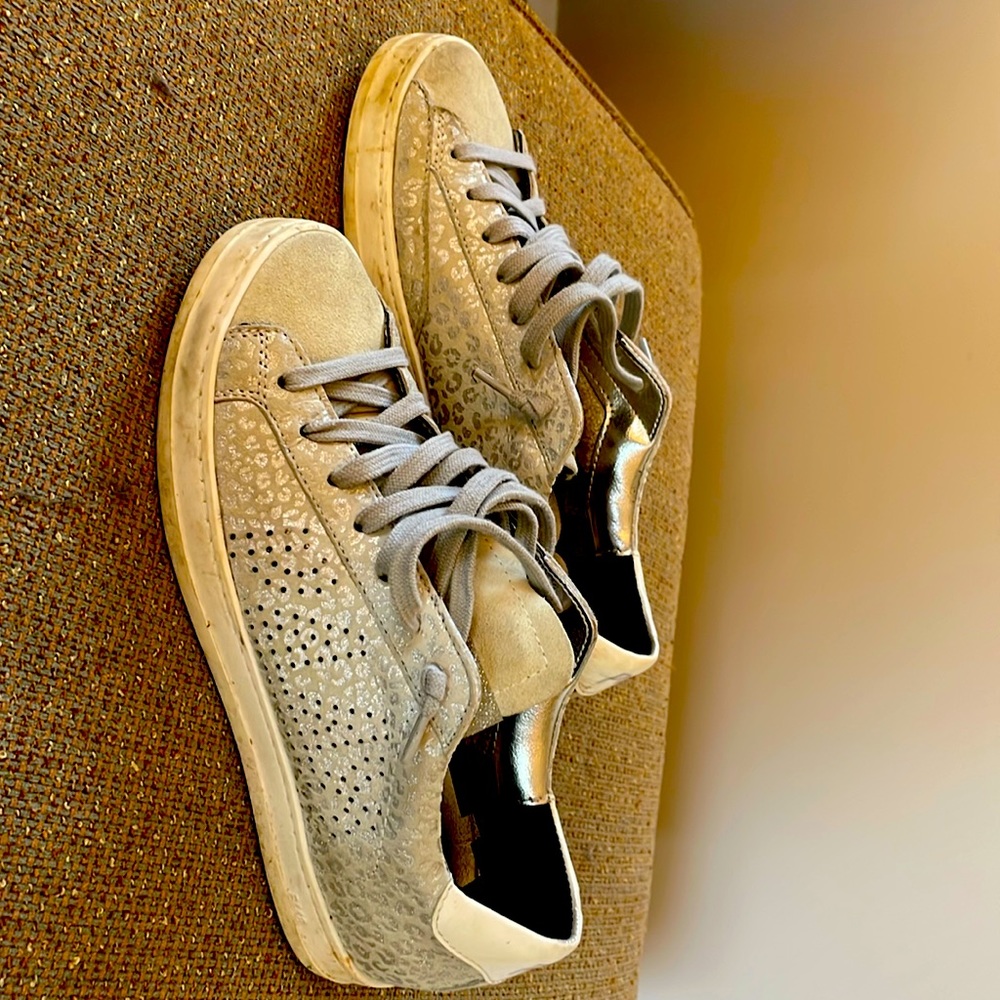 P448 sneakers / comfy slip on shoes/ subtle cheetah print